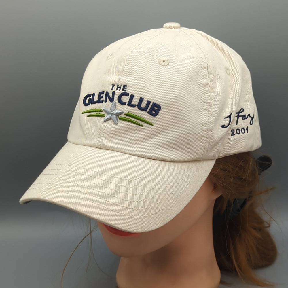 The Glen Club Golf Hat Cap Tom Fazio 2001 Imperial Glenview Illinois Beige